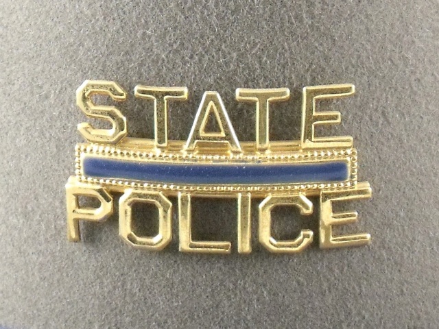 CONNECTICUT STATE POLICE DEPT 3.25" SMALL HAT PATCH 
