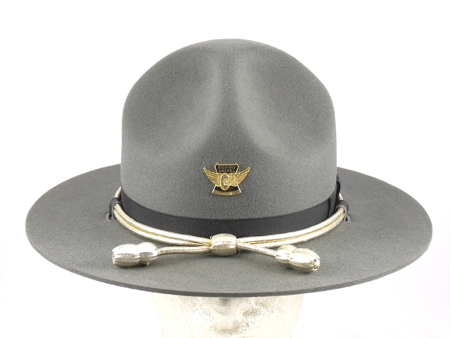 Ohio Highway Patrol graphite grey supervisor felt winter campaign hat with gold cords and acorns